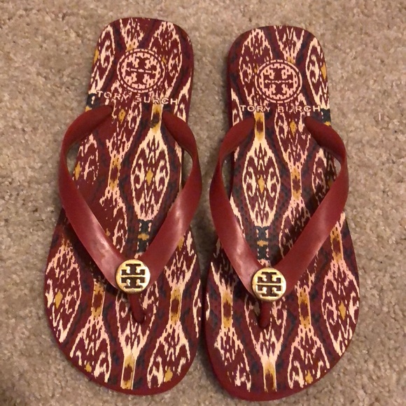 Tory Burch Shoes - Red Tory Burch flip flops
